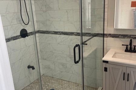 Installing beautiful shower doors in bathrooms