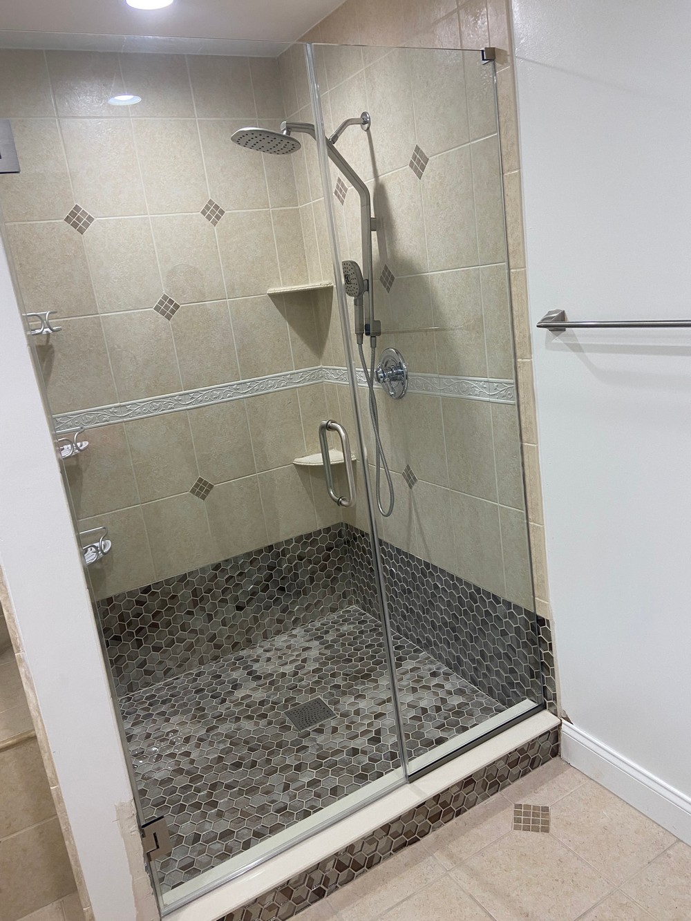 Beautiful, High-Quality Inline Frameless Shower Door Installation in Colonia, NJ