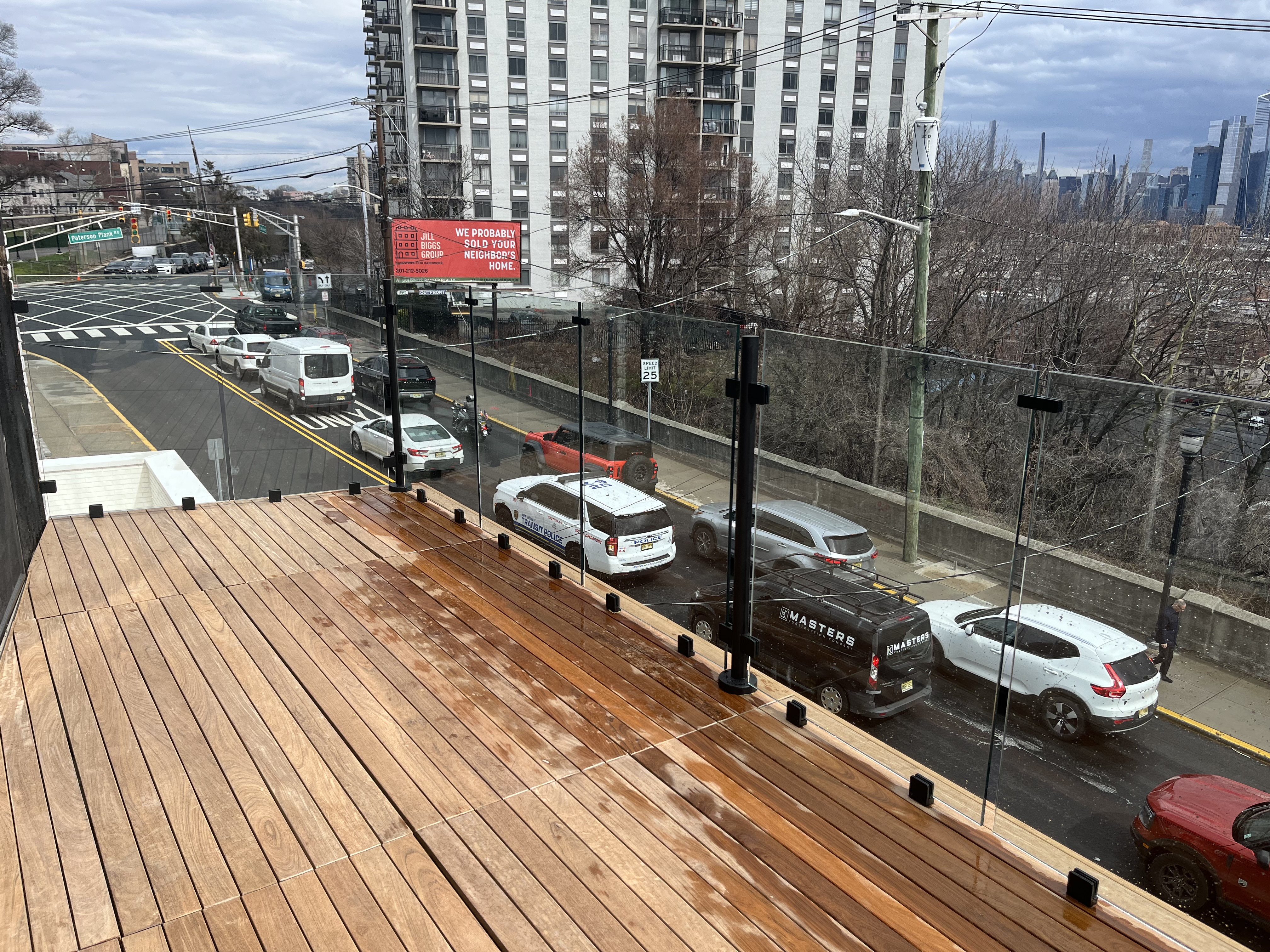 Glass Railing for a Balcony in Jersey City, NJ